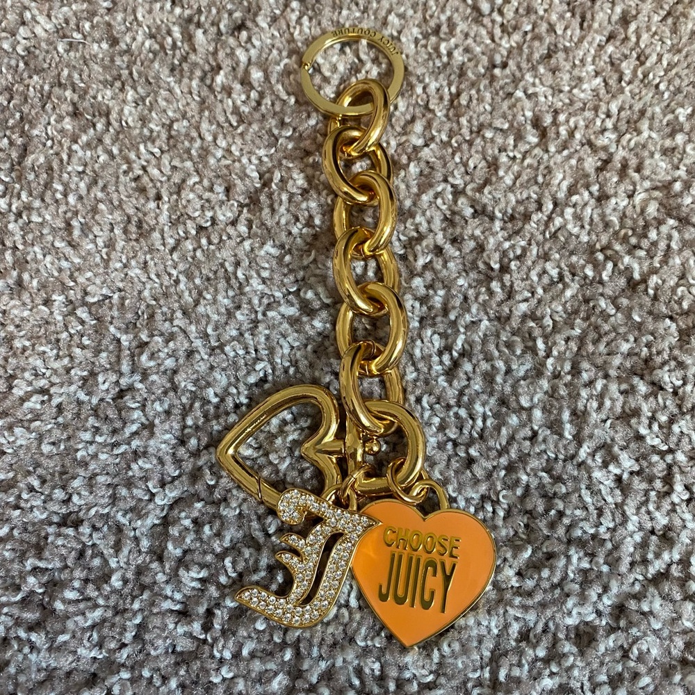 Juicy Couture: Orange Heart Key Fob